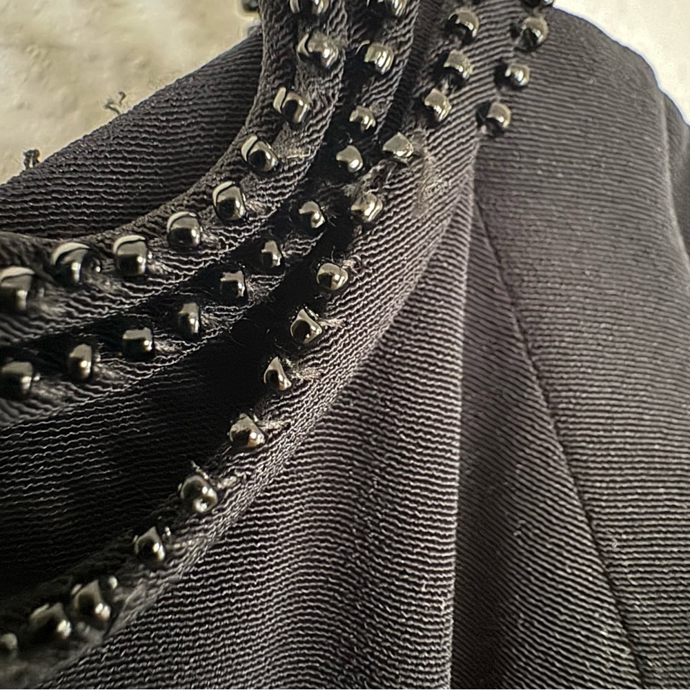 Niteline by Della Roufogali Black Cocktail Prom Dress Embroidered Sz 6 - Picture 2 of 12